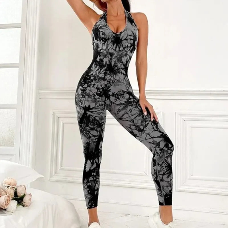 Sexy Backless Slim Activewear Jumpsuit