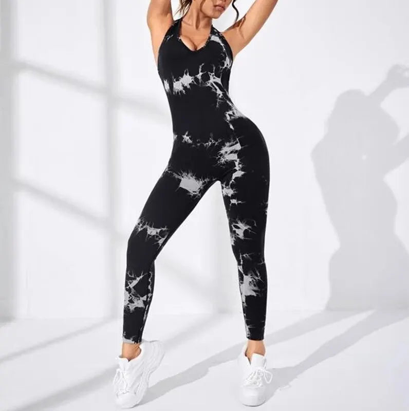 Sexy Backless Slim Activewear Jumpsuit