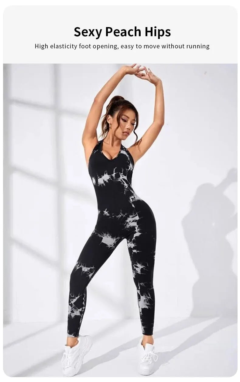 Sexy Backless Slim Activewear Jumpsuit