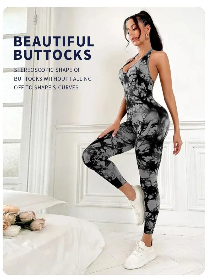 Sexy Backless Slim Activewear Jumpsuit
