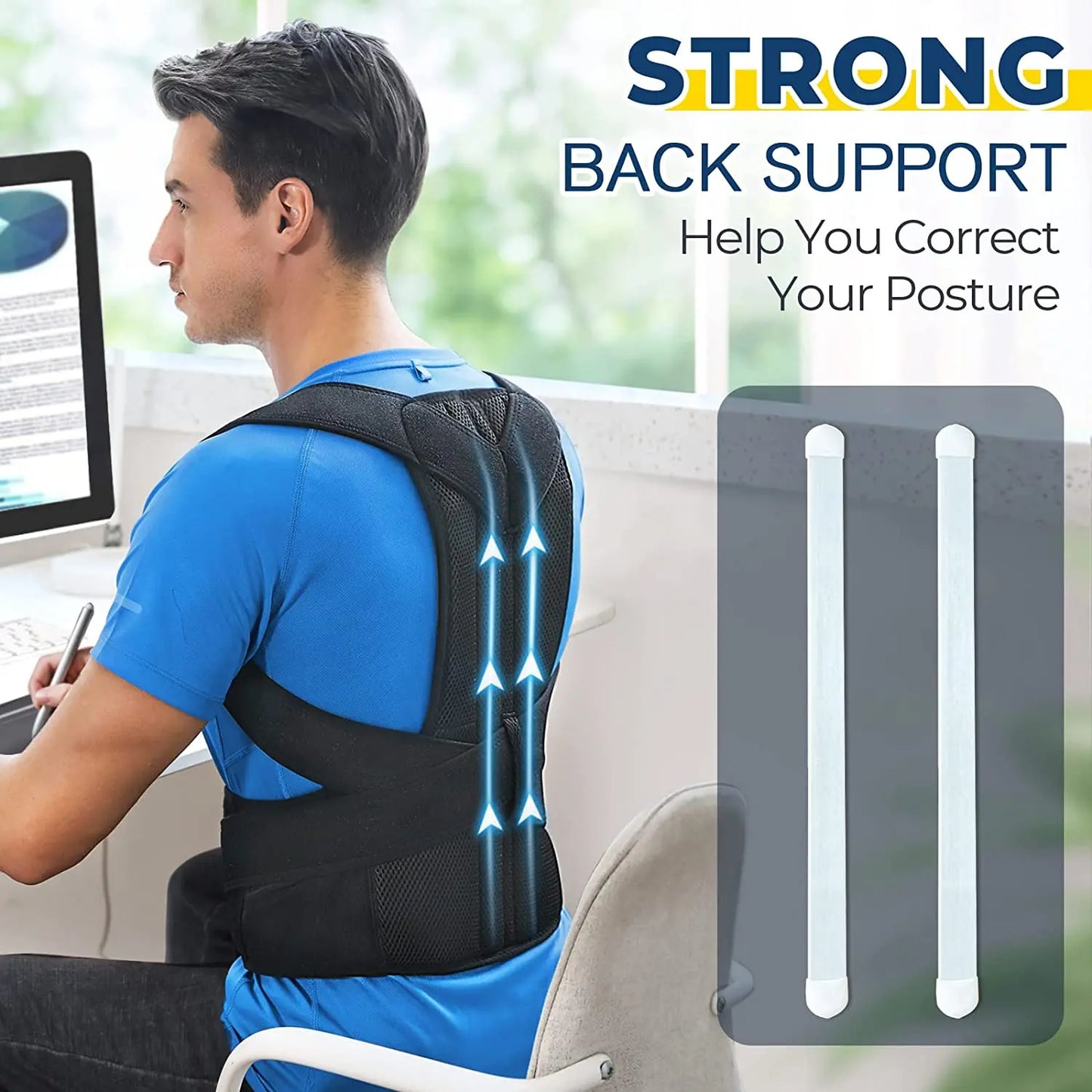 Unisex Adjustable Back Support Belt