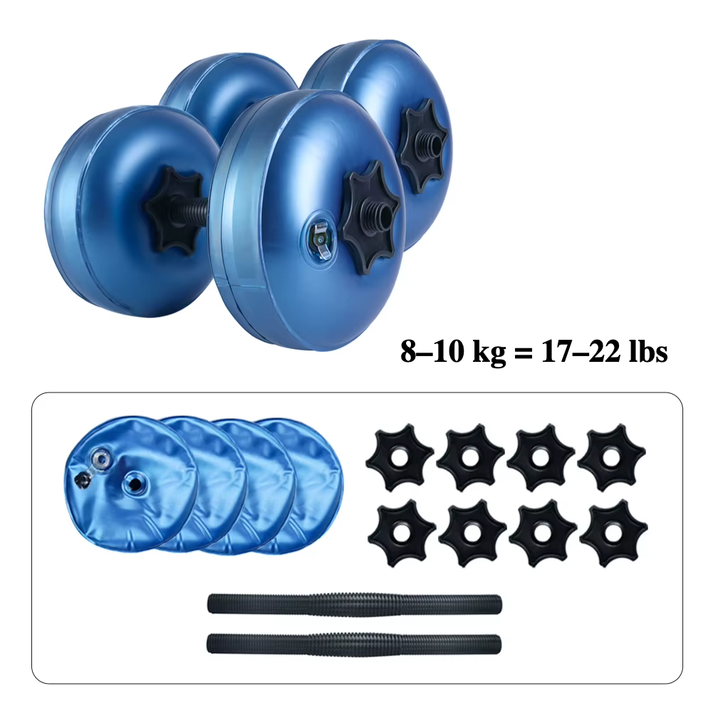 Water Filled Dumbbells Set - Portable.