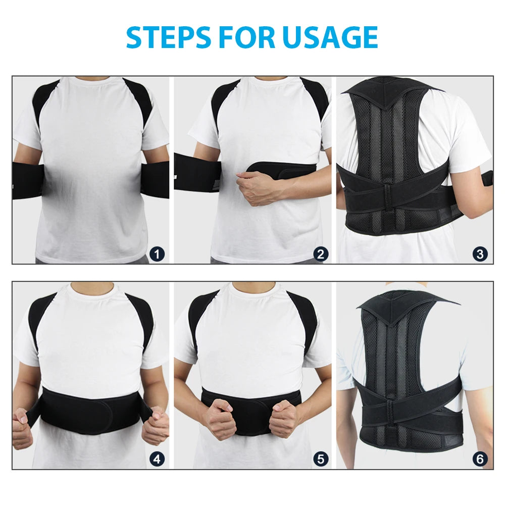 Unisex Adjustable Back Support Belt