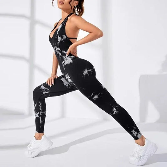 Sexy Backless Slim Activewear Jumpsuit
